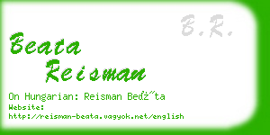 beata reisman business card